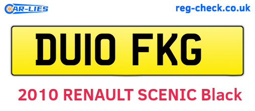DU10FKG are the vehicle registration plates.