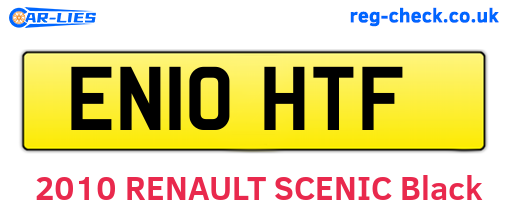 EN10HTF are the vehicle registration plates.