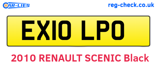 EX10LPO are the vehicle registration plates.