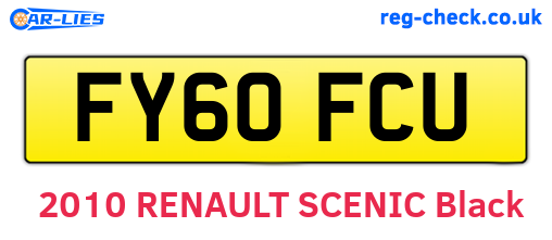 FY60FCU are the vehicle registration plates.
