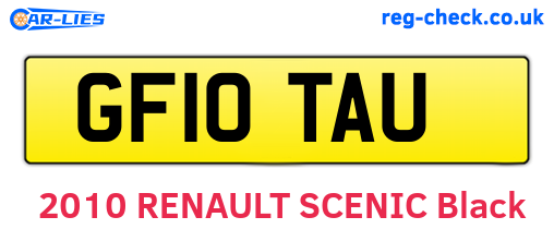 GF10TAU are the vehicle registration plates.