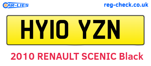 HY10YZN are the vehicle registration plates.