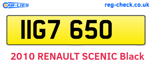IIG7650 are the vehicle registration plates.