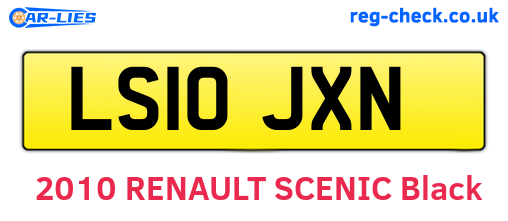 LS10JXN are the vehicle registration plates.
