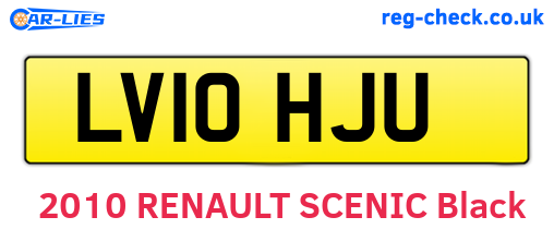 LV10HJU are the vehicle registration plates.