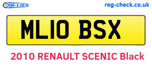ML10BSX are the vehicle registration plates.