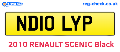 ND10LYP are the vehicle registration plates.