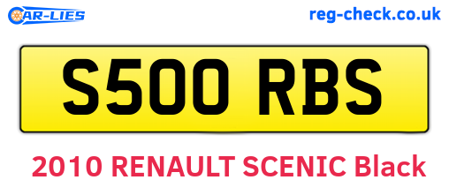 S500RBS are the vehicle registration plates.