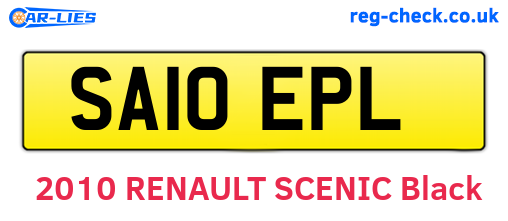 SA10EPL are the vehicle registration plates.