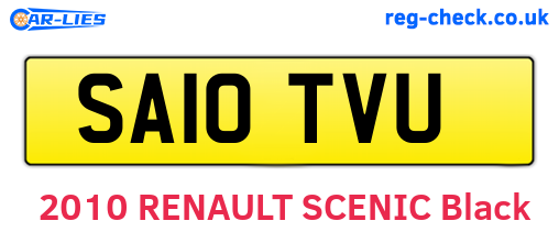 SA10TVU are the vehicle registration plates.