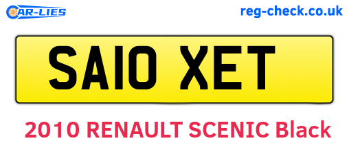 SA10XET are the vehicle registration plates.