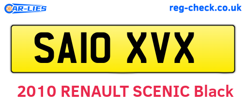 SA10XVX are the vehicle registration plates.