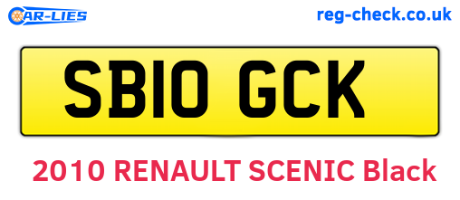 SB10GCK are the vehicle registration plates.