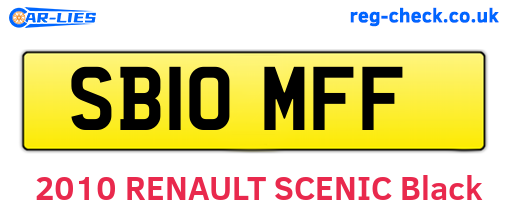 SB10MFF are the vehicle registration plates.