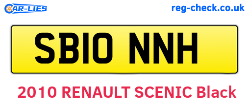 SB10NNH are the vehicle registration plates.