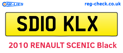 SD10KLX are the vehicle registration plates.