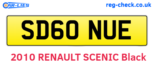 SD60NUE are the vehicle registration plates.