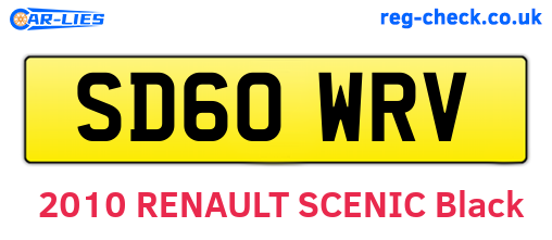 SD60WRV are the vehicle registration plates.