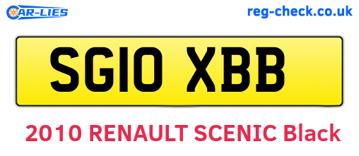 SG10XBB are the vehicle registration plates.