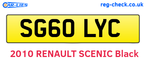 SG60LYC are the vehicle registration plates.