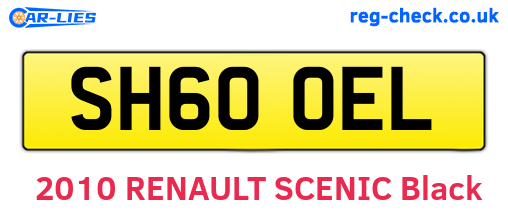 SH60OEL are the vehicle registration plates.