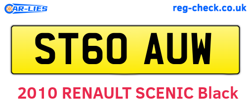 ST60AUW are the vehicle registration plates.