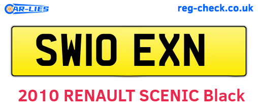 SW10EXN are the vehicle registration plates.