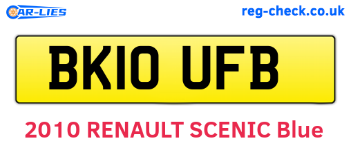 BK10UFB are the vehicle registration plates.