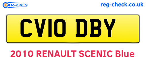 CV10DBY are the vehicle registration plates.