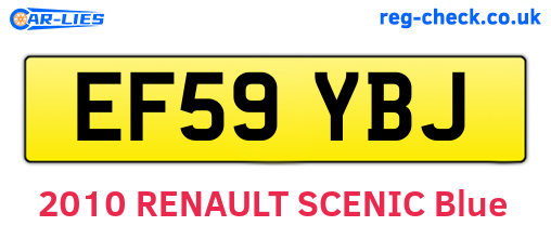 EF59YBJ are the vehicle registration plates.