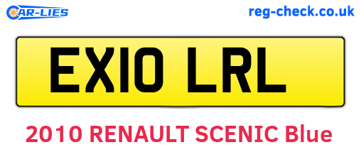 EX10LRL are the vehicle registration plates.