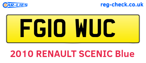 FG10WUC are the vehicle registration plates.