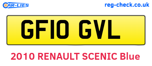 GF10GVL are the vehicle registration plates.