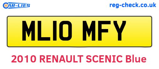 ML10MFY are the vehicle registration plates.