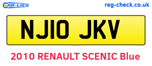 NJ10JKV are the vehicle registration plates.