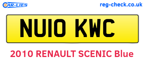 NU10KWC are the vehicle registration plates.