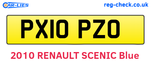 PX10PZO are the vehicle registration plates.