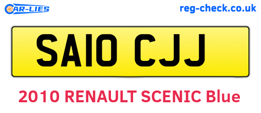 SA10CJJ are the vehicle registration plates.