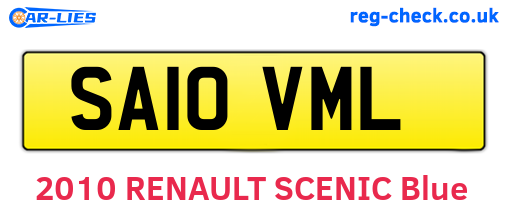 SA10VML are the vehicle registration plates.