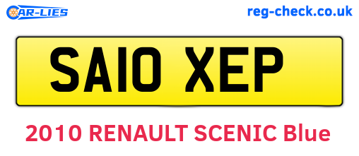SA10XEP are the vehicle registration plates.