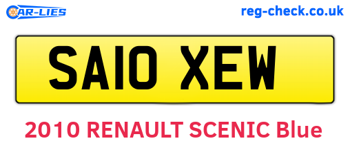 SA10XEW are the vehicle registration plates.