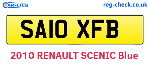SA10XFB are the vehicle registration plates.