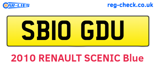 SB10GDU are the vehicle registration plates.