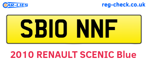 SB10NNF are the vehicle registration plates.