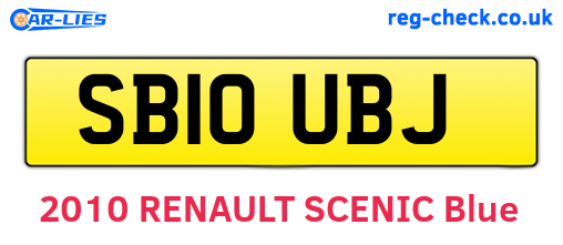 SB10UBJ are the vehicle registration plates.