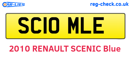 SC10MLE are the vehicle registration plates.
