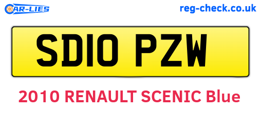 SD10PZW are the vehicle registration plates.