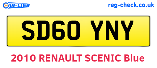 SD60YNY are the vehicle registration plates.
