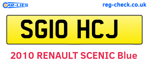 SG10HCJ are the vehicle registration plates.