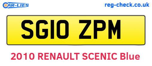 SG10ZPM are the vehicle registration plates.